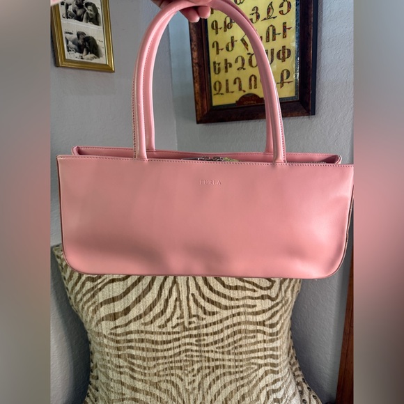 Furla Handbags - Furla Blush Pink Structured Leather Tote